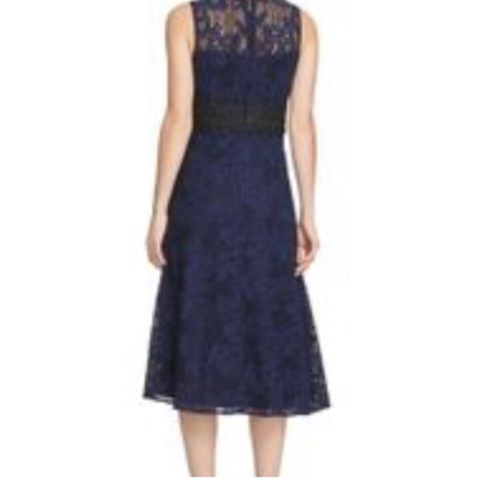 DONNA KARAN Floral Lace Midi Dress Sz 8 - Picture 2 of 15